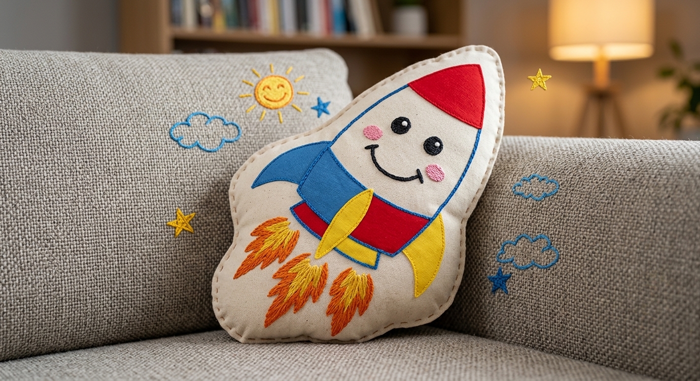 rocket shaped cushion